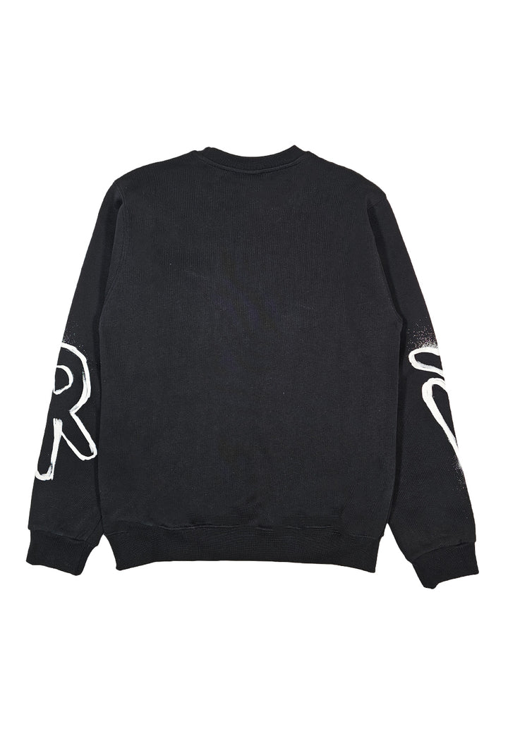 Black crewneck sweatshirt for kids