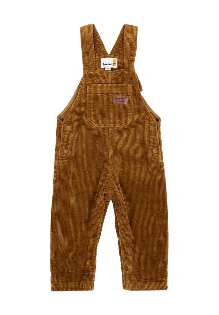Brown dungarees for baby