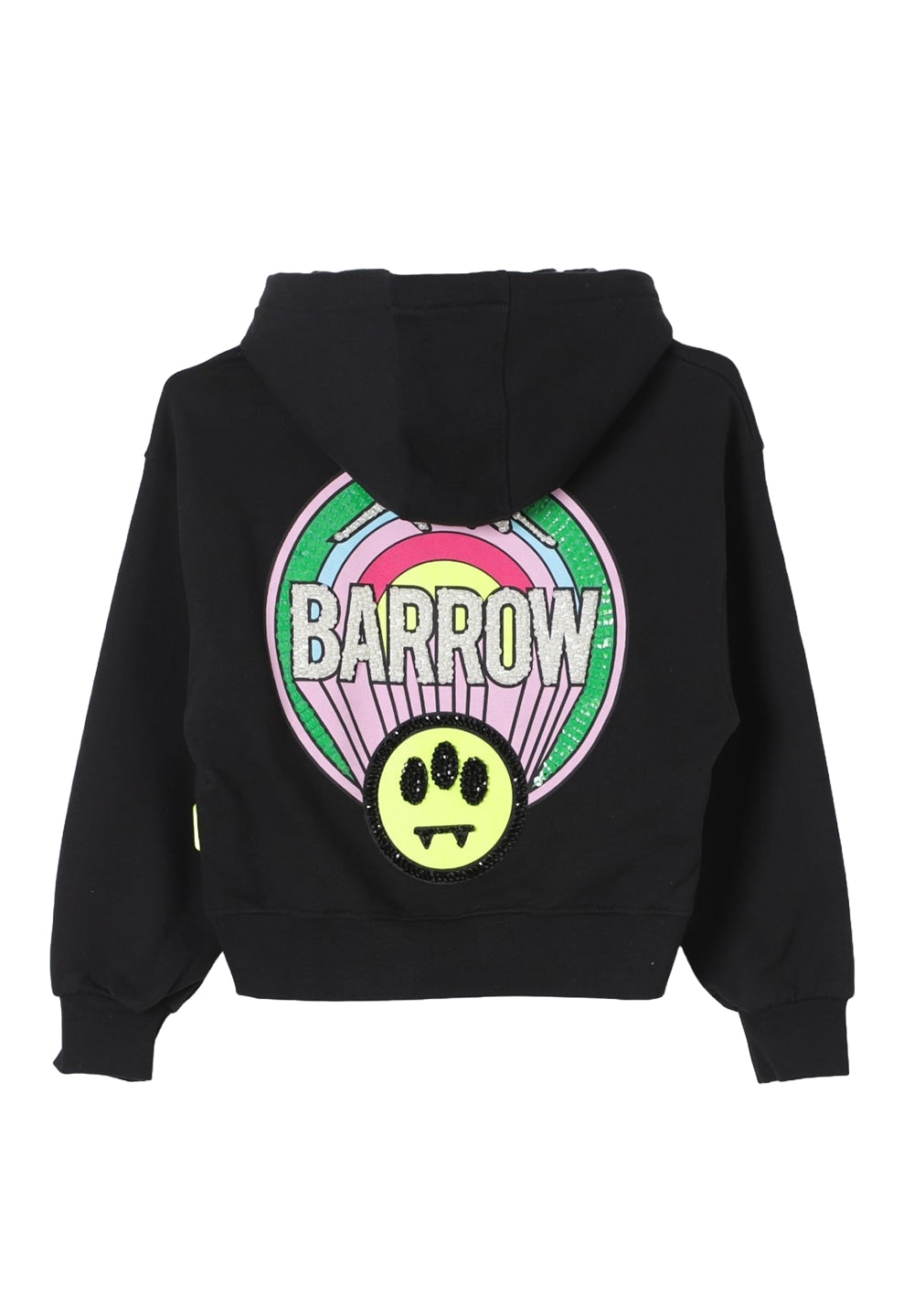 Sweat à capuche noir pour fille