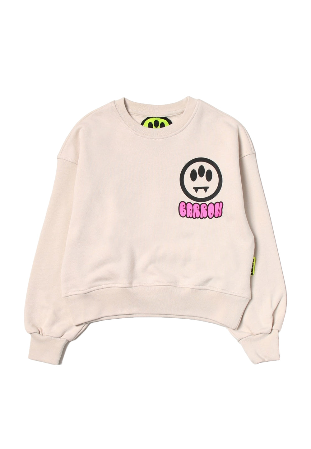 Sweat-shirt ras du cou beige pour fille