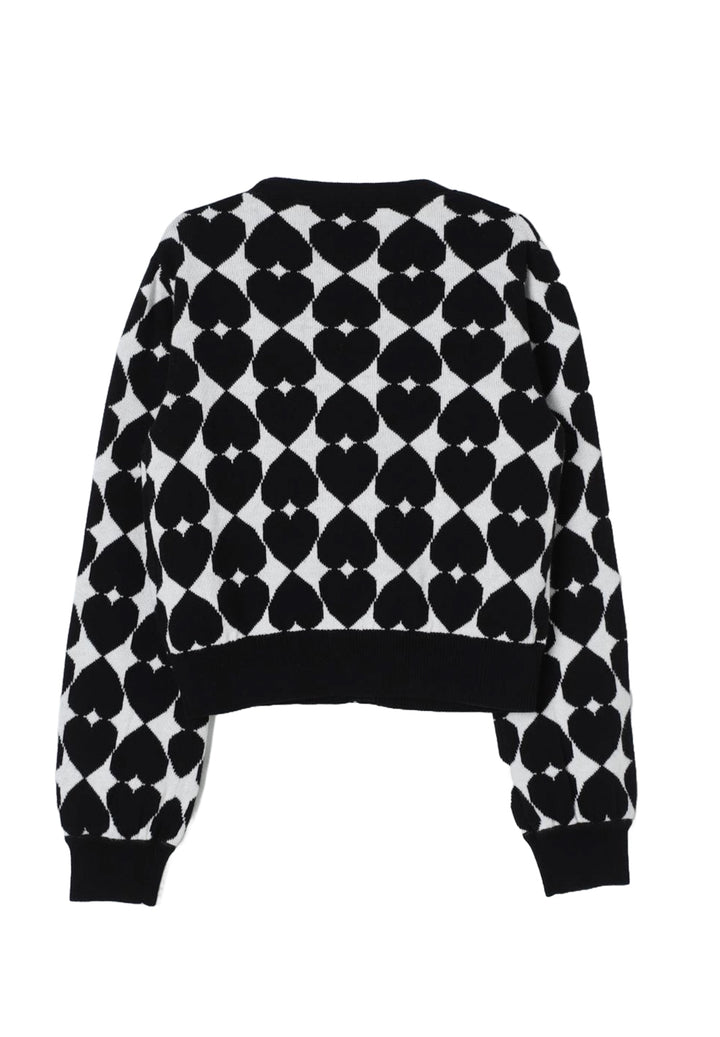 Schwarze Strickjacke für Mädchen