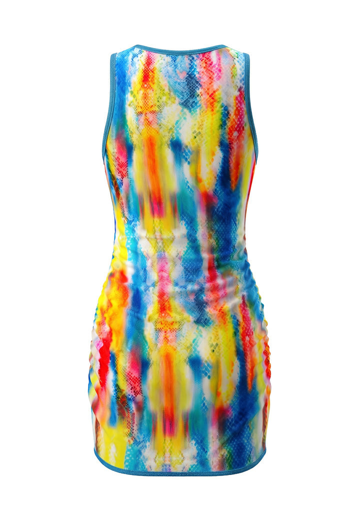 Mehrfarbiges Kleid für kleine Mädchen