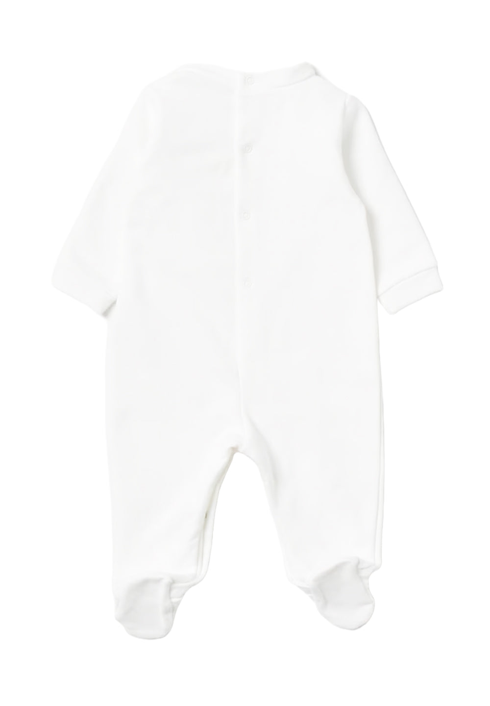 Baby girl's white onesie and hat set