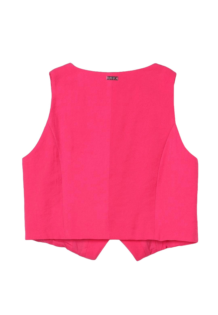 Fuchsia vest for girls