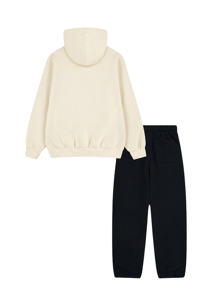 Creme-schwarzes Sweatshirt-Set für Kinder