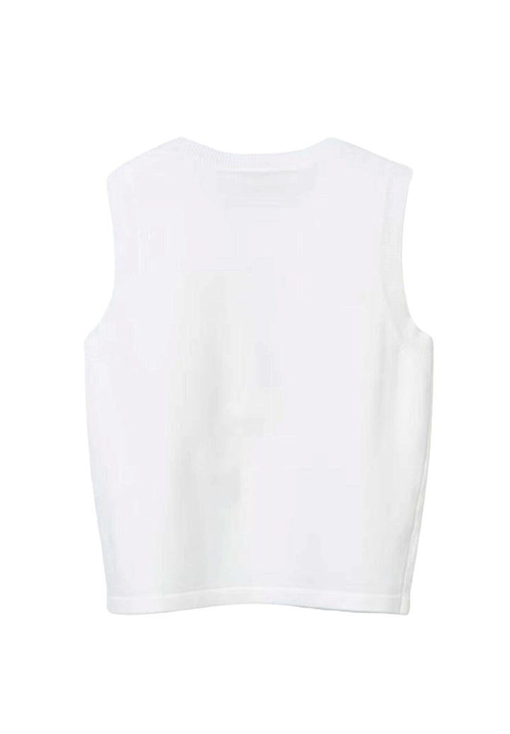 Top blanco para niña
