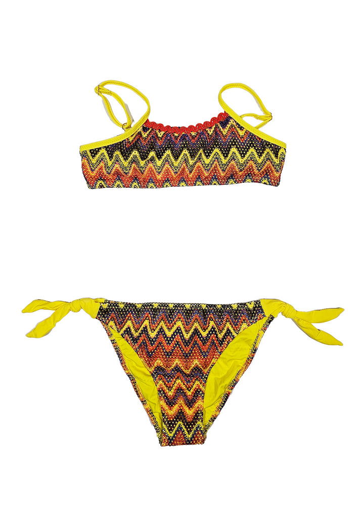Mehrfarbiges Bikinikostüm für Mädchen