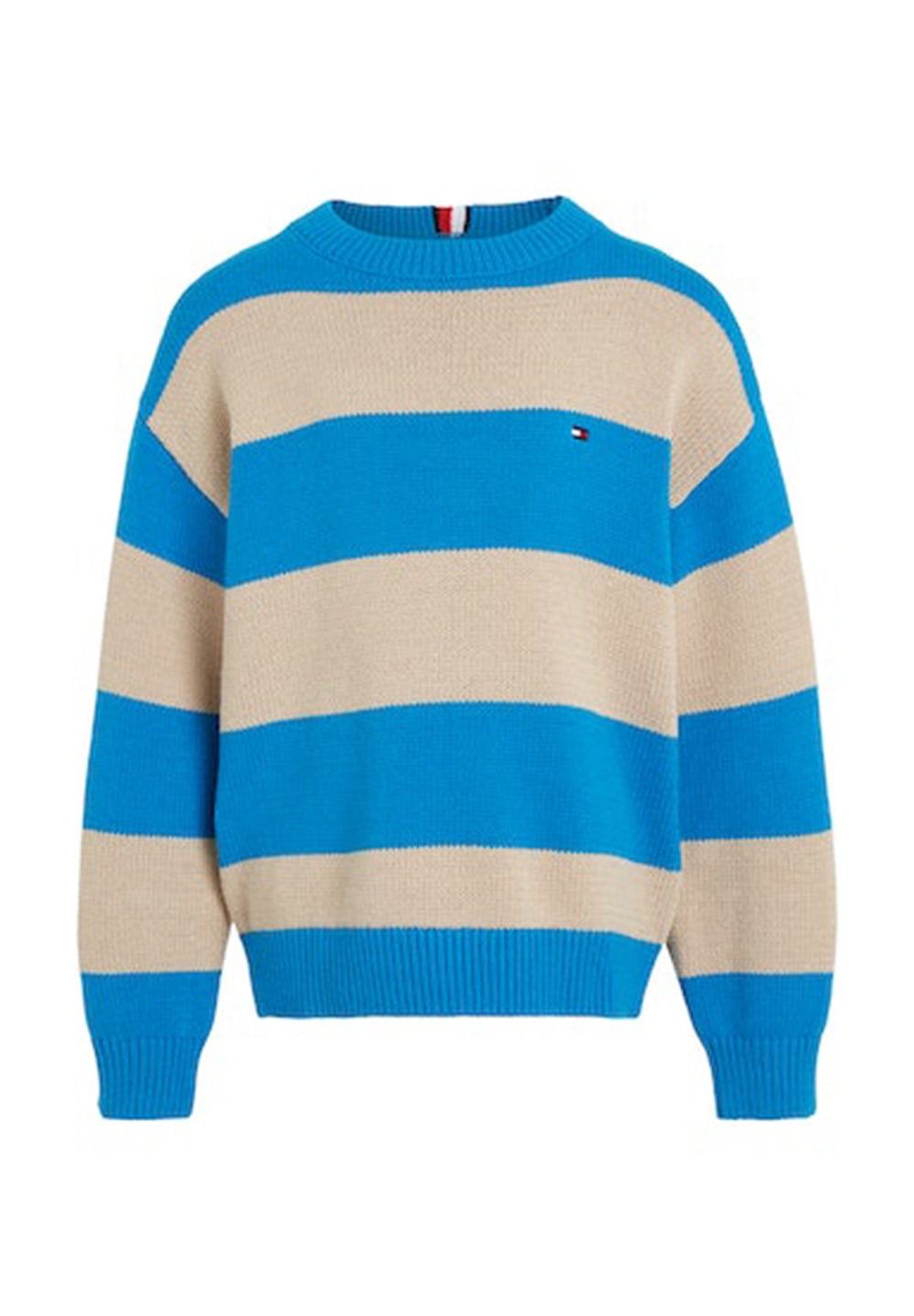 Pull beige-bleu pour enfant