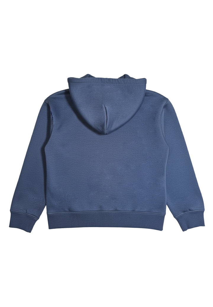 Sudadera con cremallera azul para niña