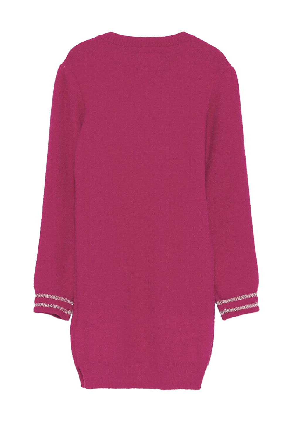 Vestido de punto fucsia para niña