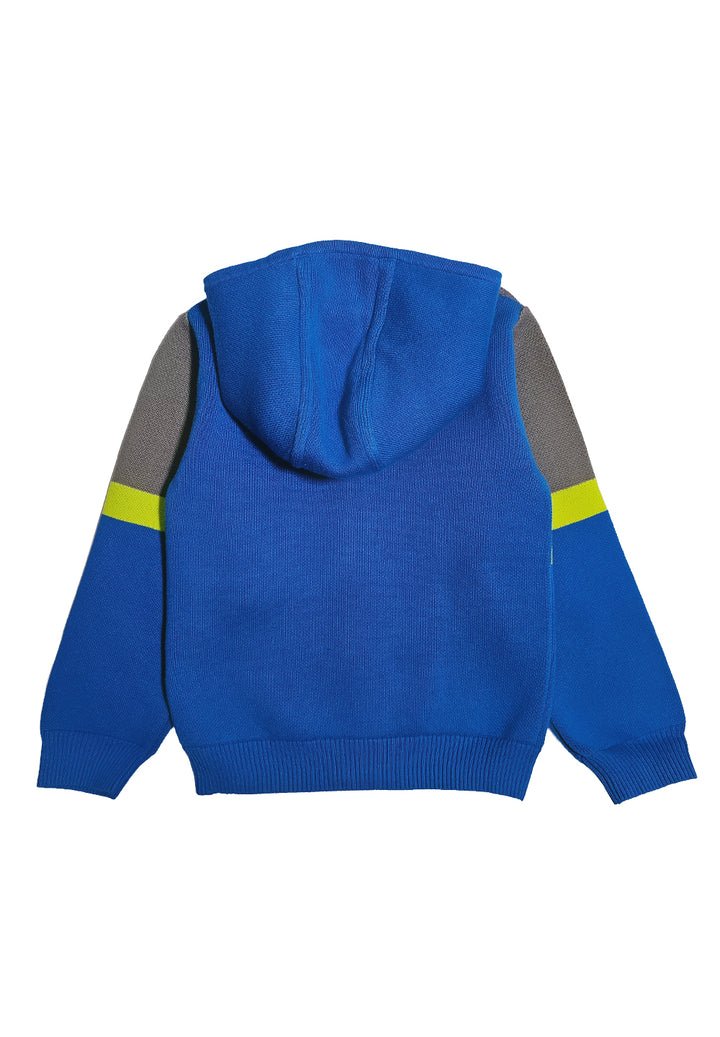 Jersey de cremallera azul para niño