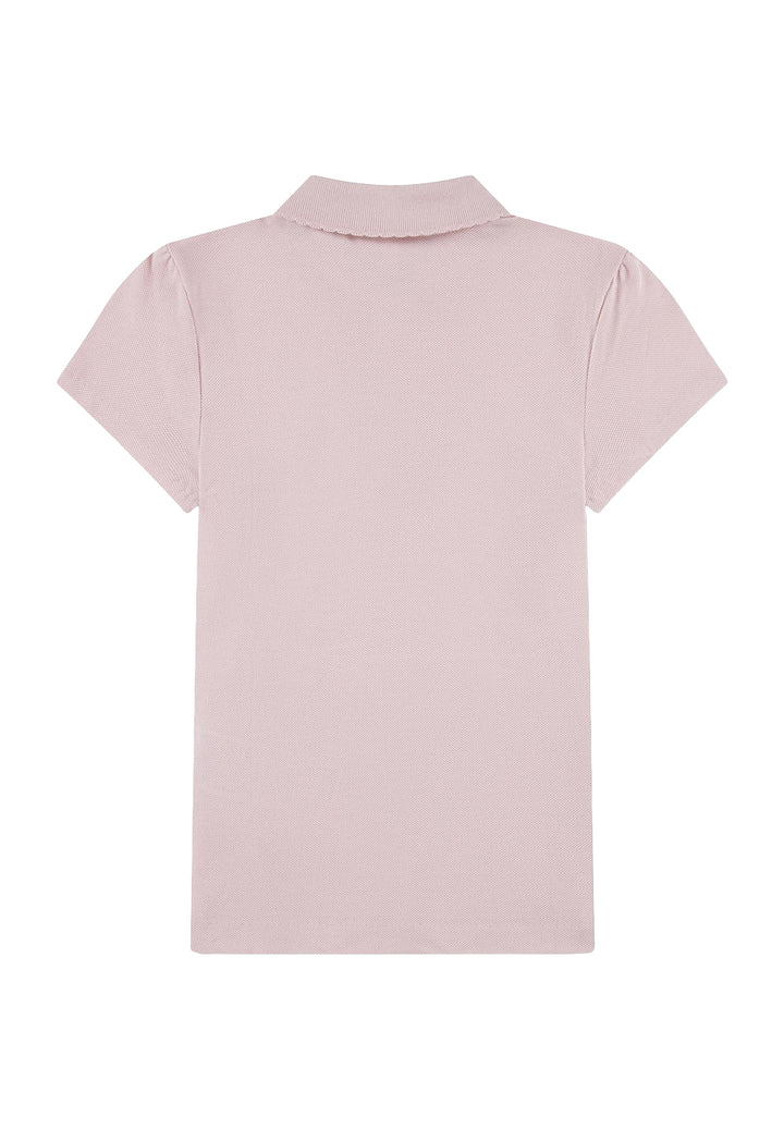 Pink polo shirt for girls
