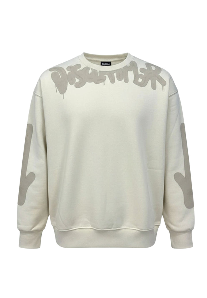Cremefarbenes Rundhals-Sweatshirt für Jungen