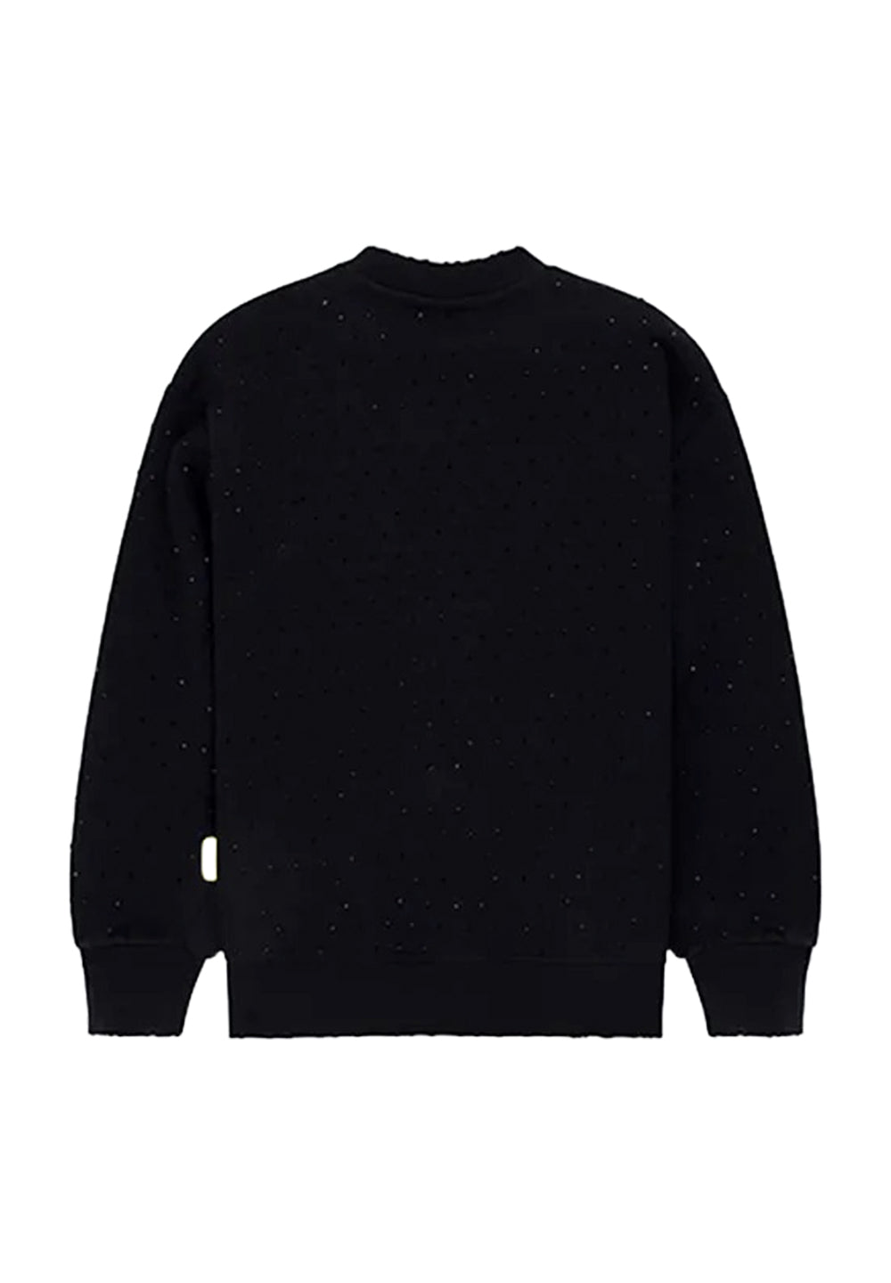 Sudadera de cuello redondo negra para niña