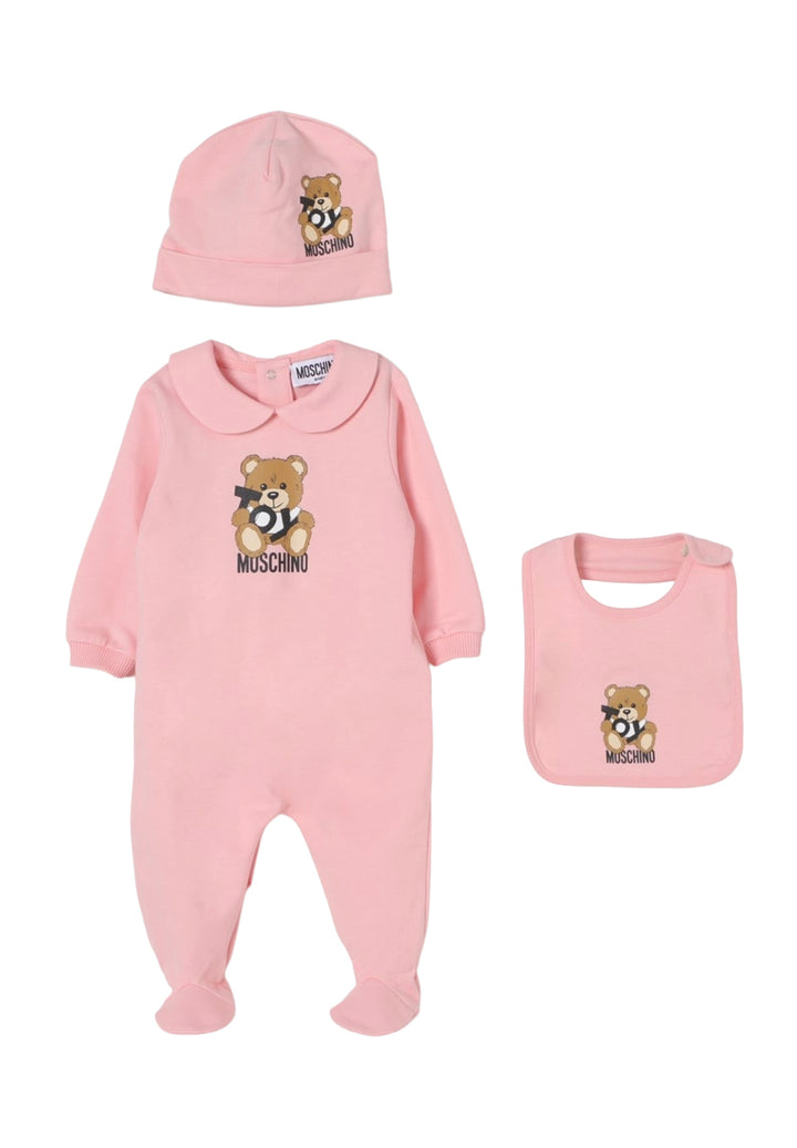 Conjunto de pelele rosa para bebé niña