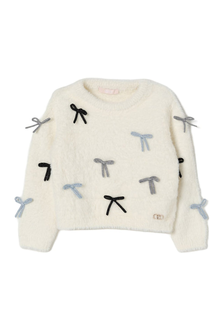 Maglione bianco per bambina