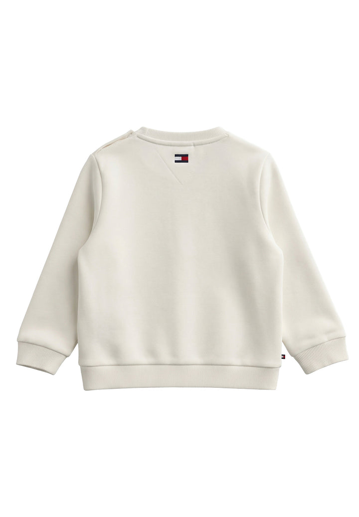 Cream crew neck sweatshirt for newborn