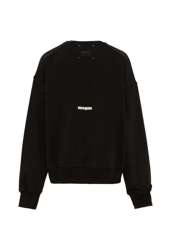 Black crewneck sweatshirt for kids