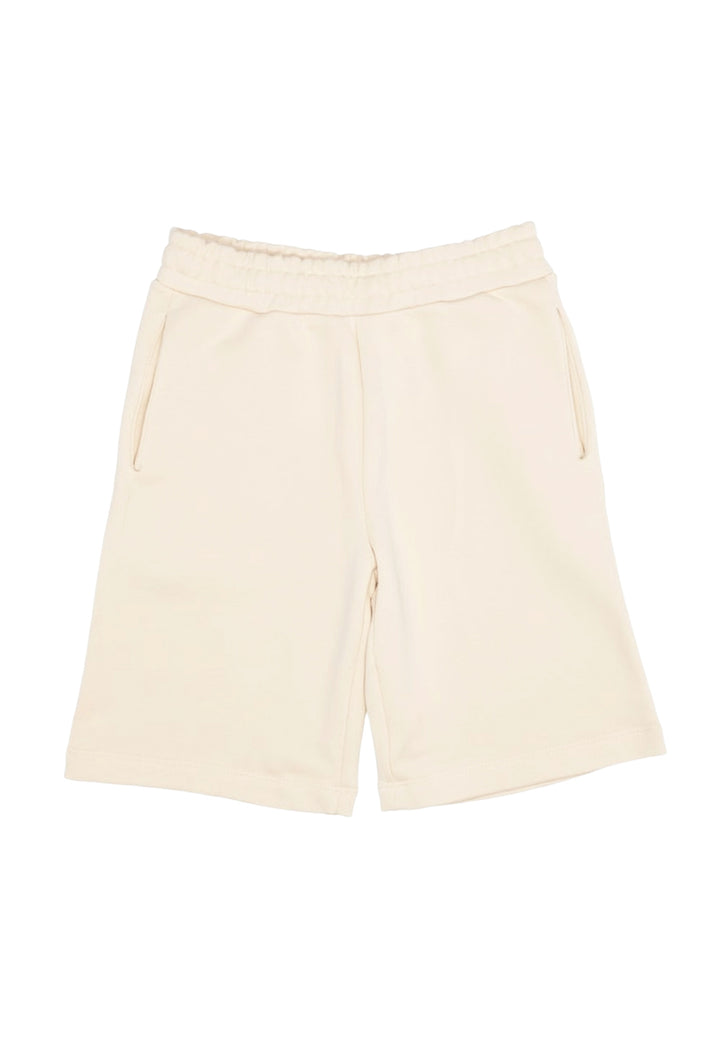 Cream sweatshirt shorts for boys