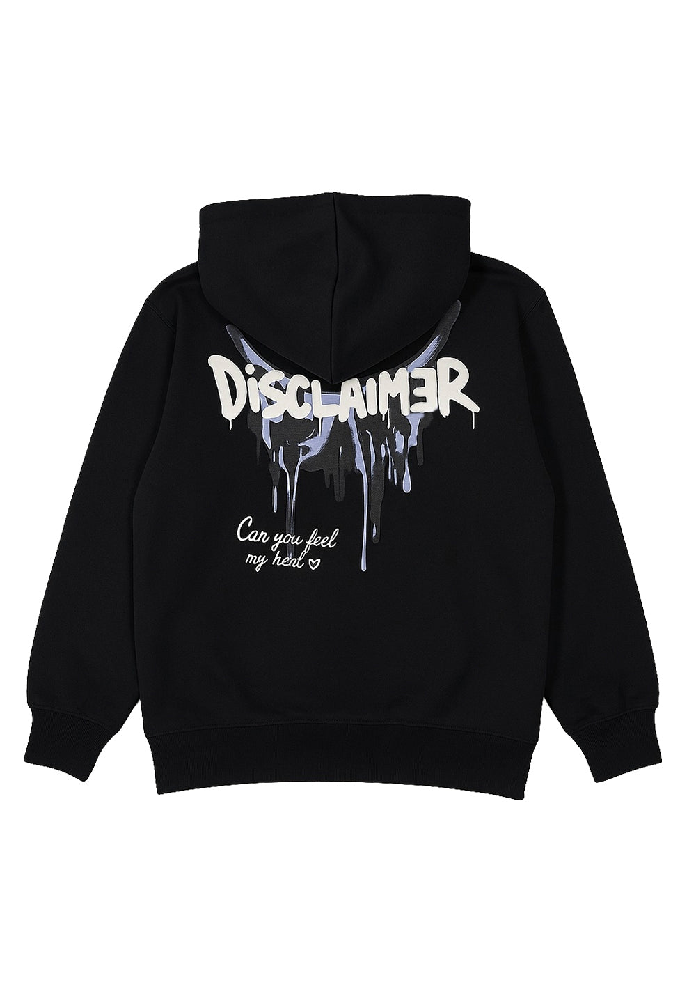 Sudadera negra con cremallera para niña