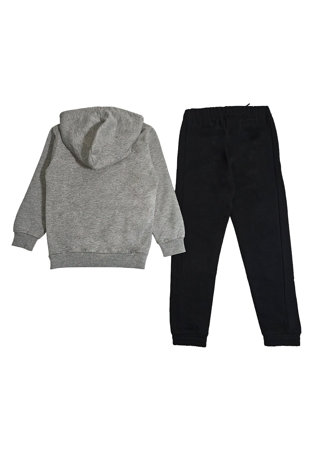 Conjunto de sudadera gris y negro para niño