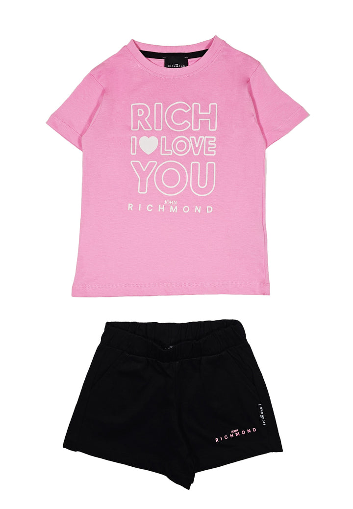 Pink and black outfit for a baby girl