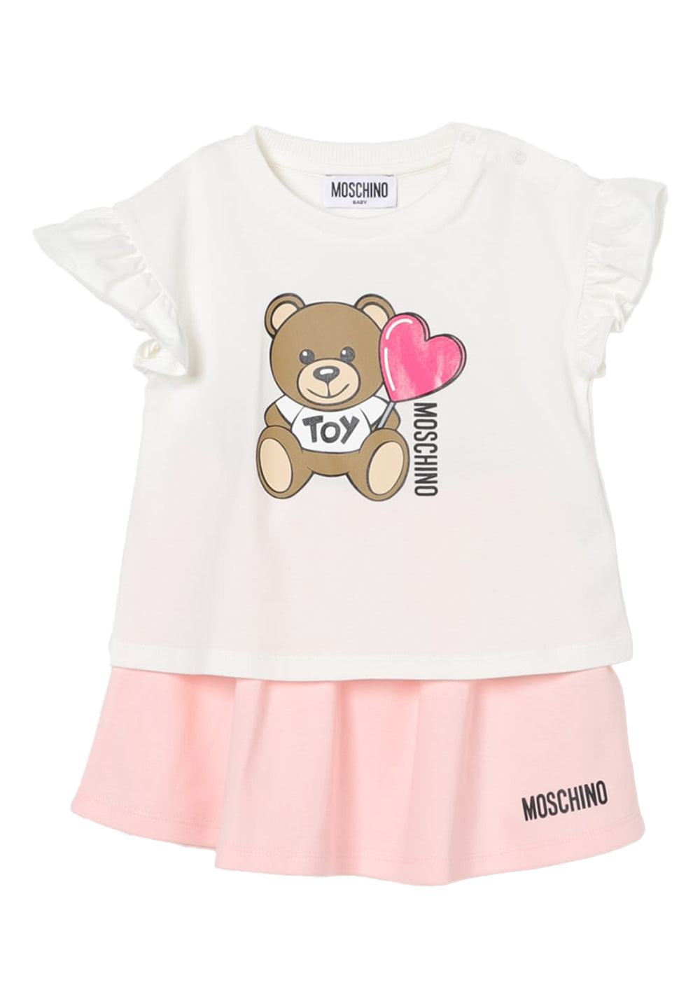 White and pink outfit for baby girl