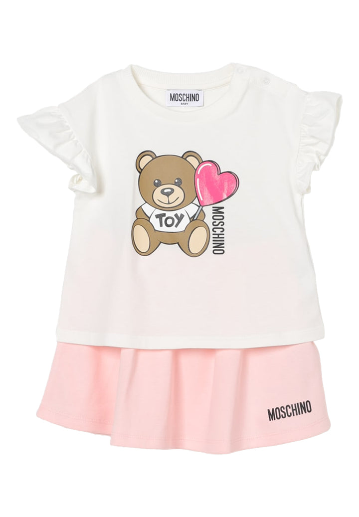 White and pink outfit for baby girl