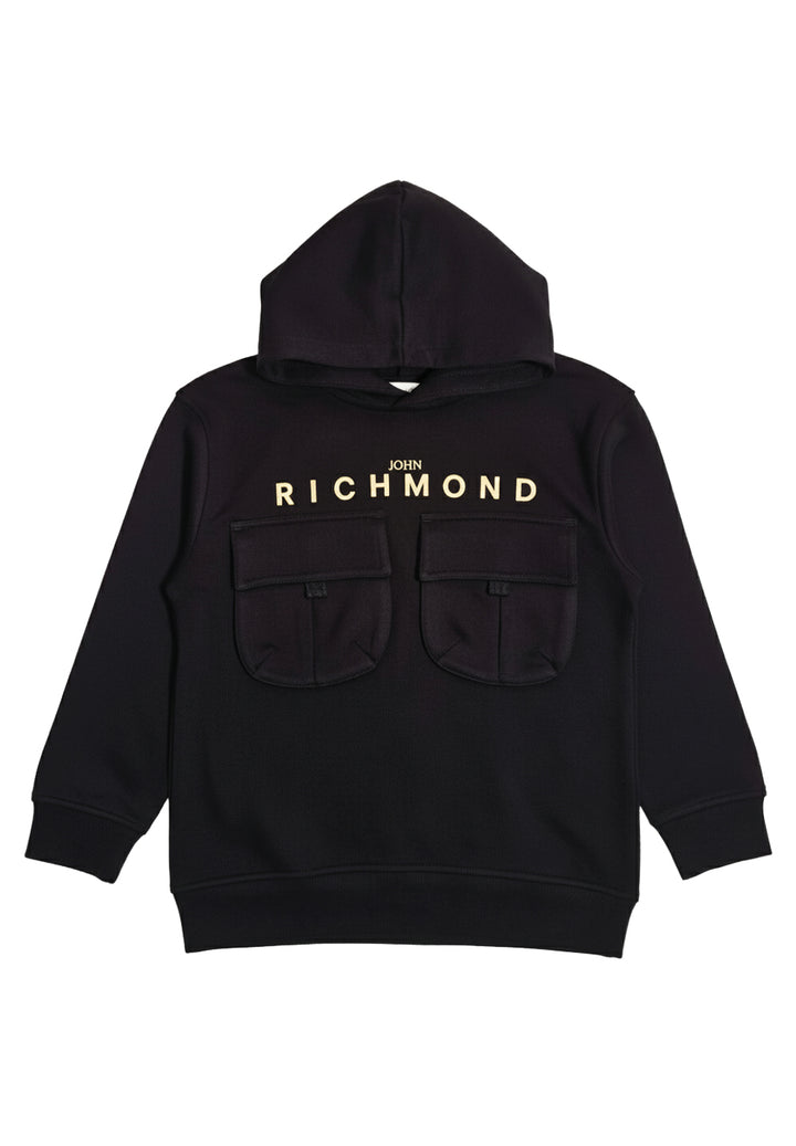 Black hooded sweatshirt for kids