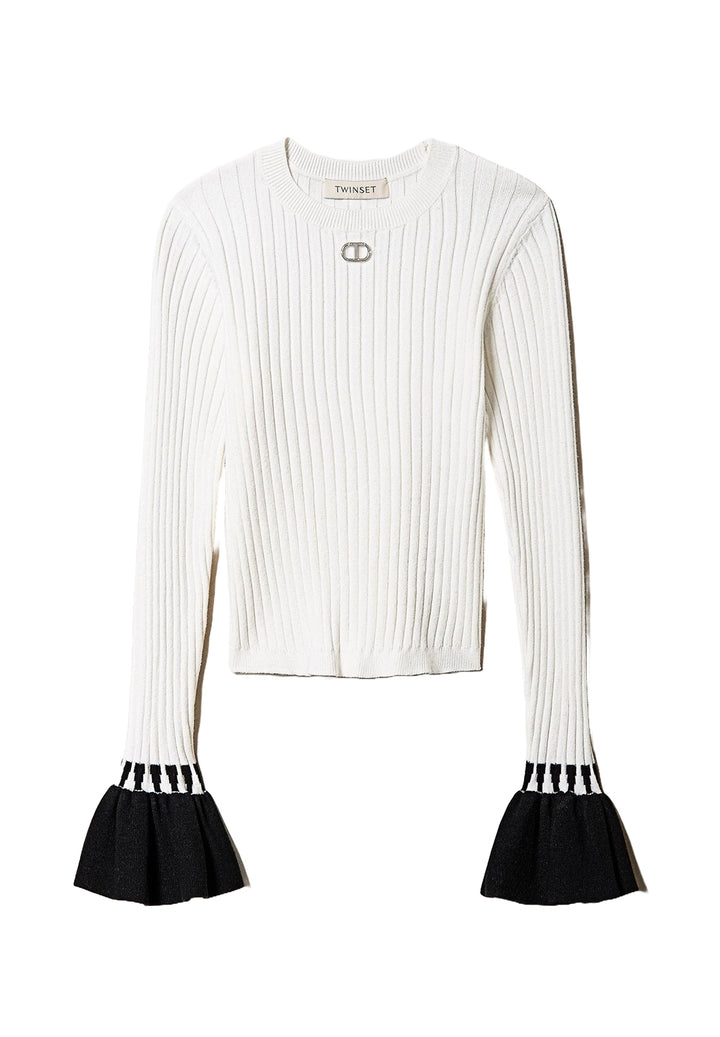 Weißer Pullover für Mädchen