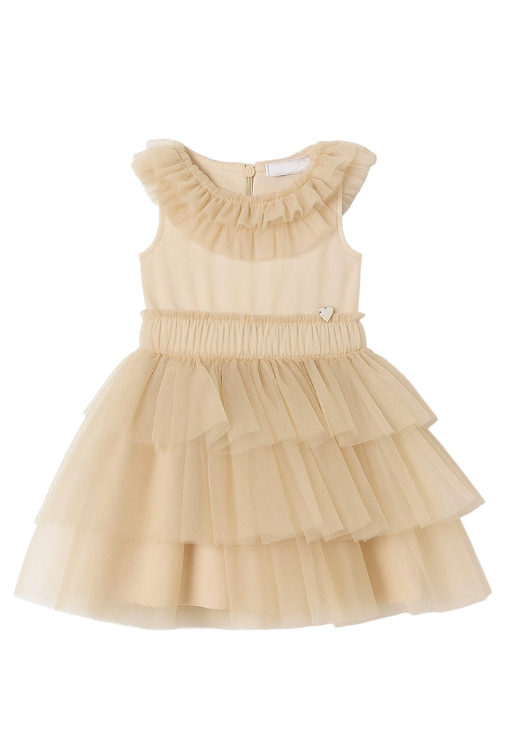 Beiges Kleid für kleines Mädchen