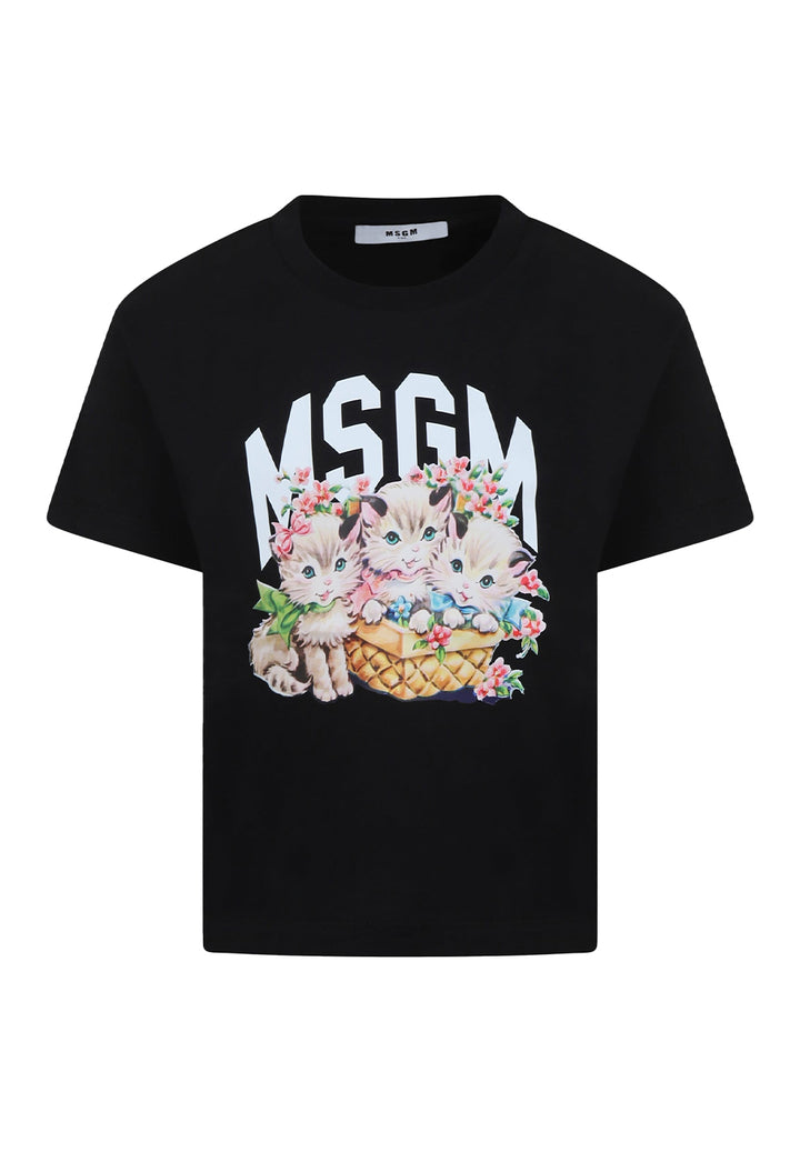 Schwarzes T-Shirt für Mädchen