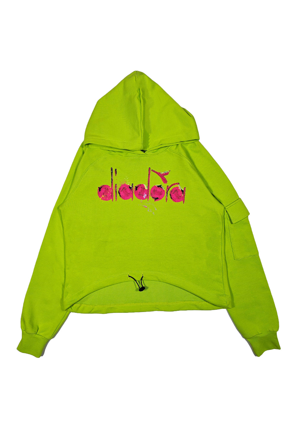 Felpa cappuccio lime per bambina - Primamoda kids
