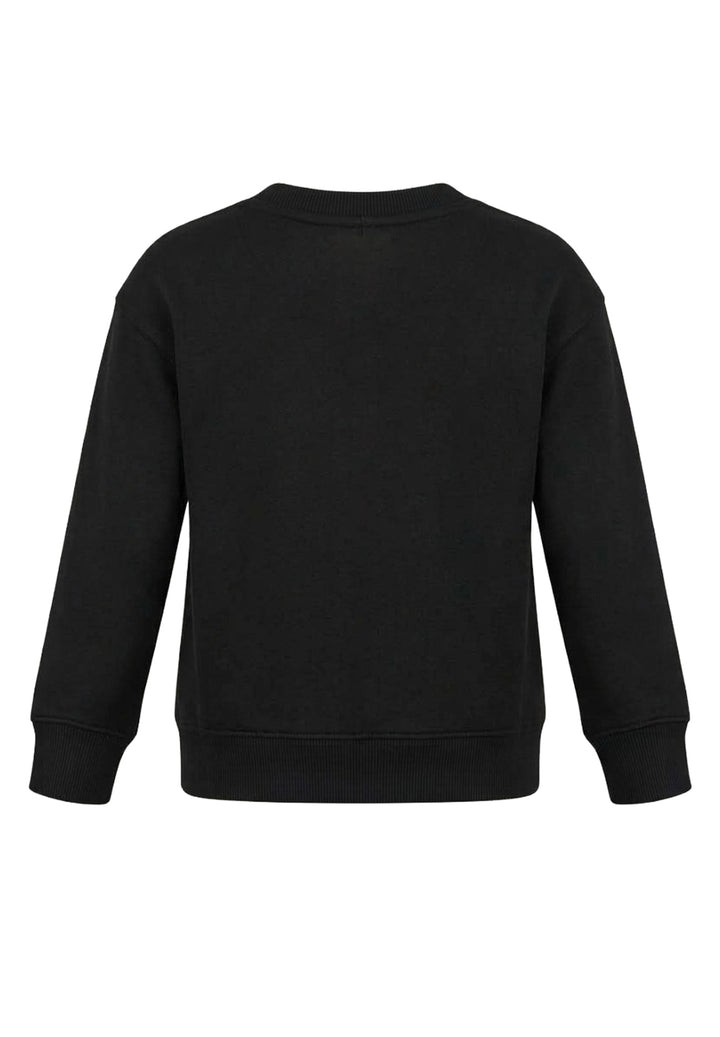 Schwarzes Rundhalsshirt für Mädchen