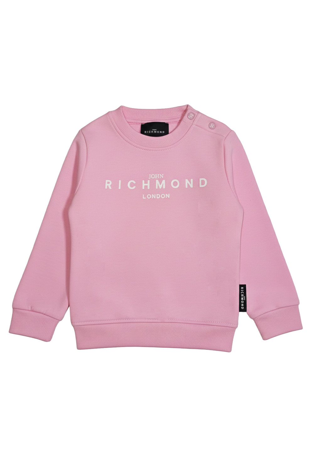 Sudadera de cuello redondo rosa para bebé