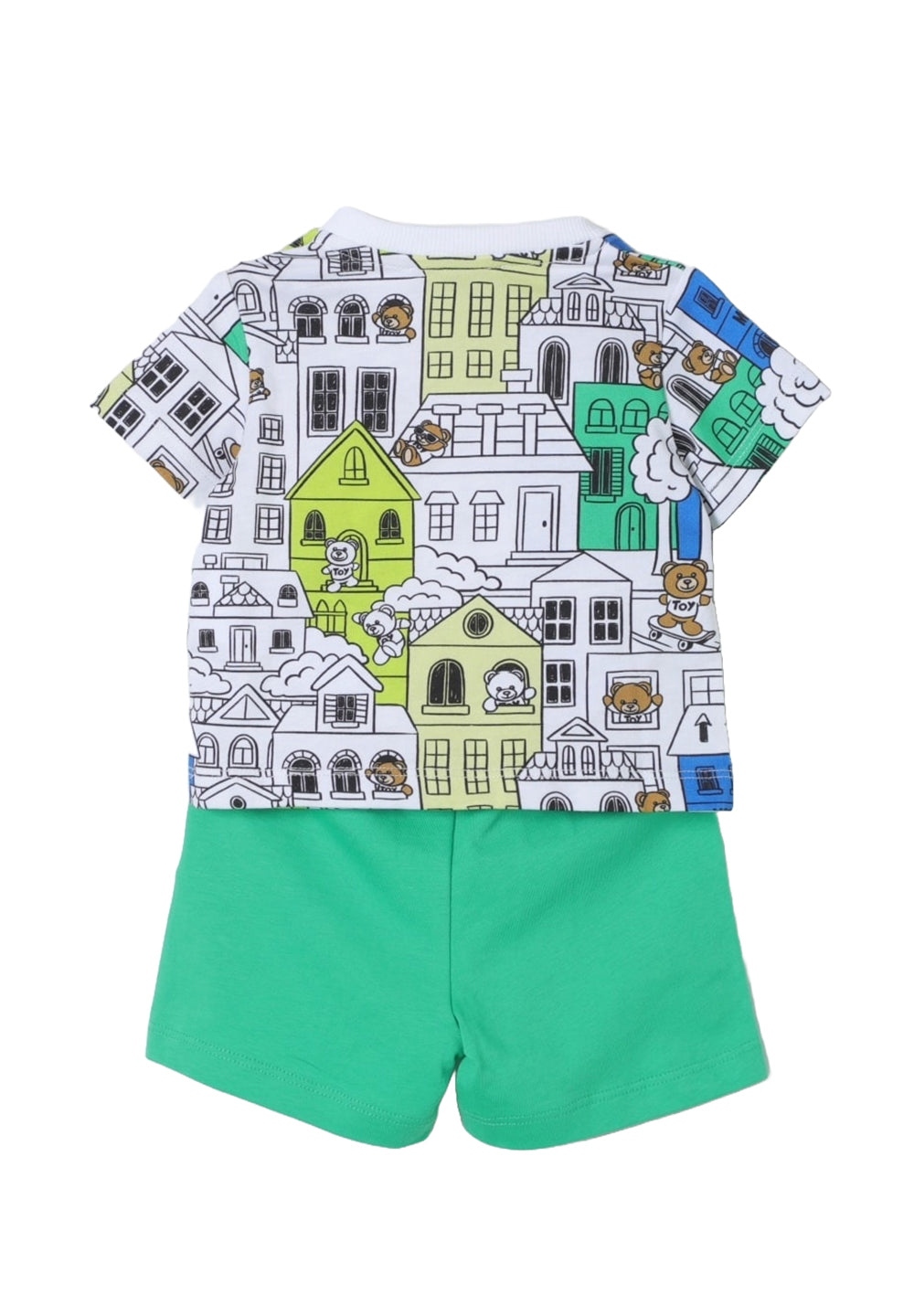 Weiß-grünes Outfit für Neugeborene