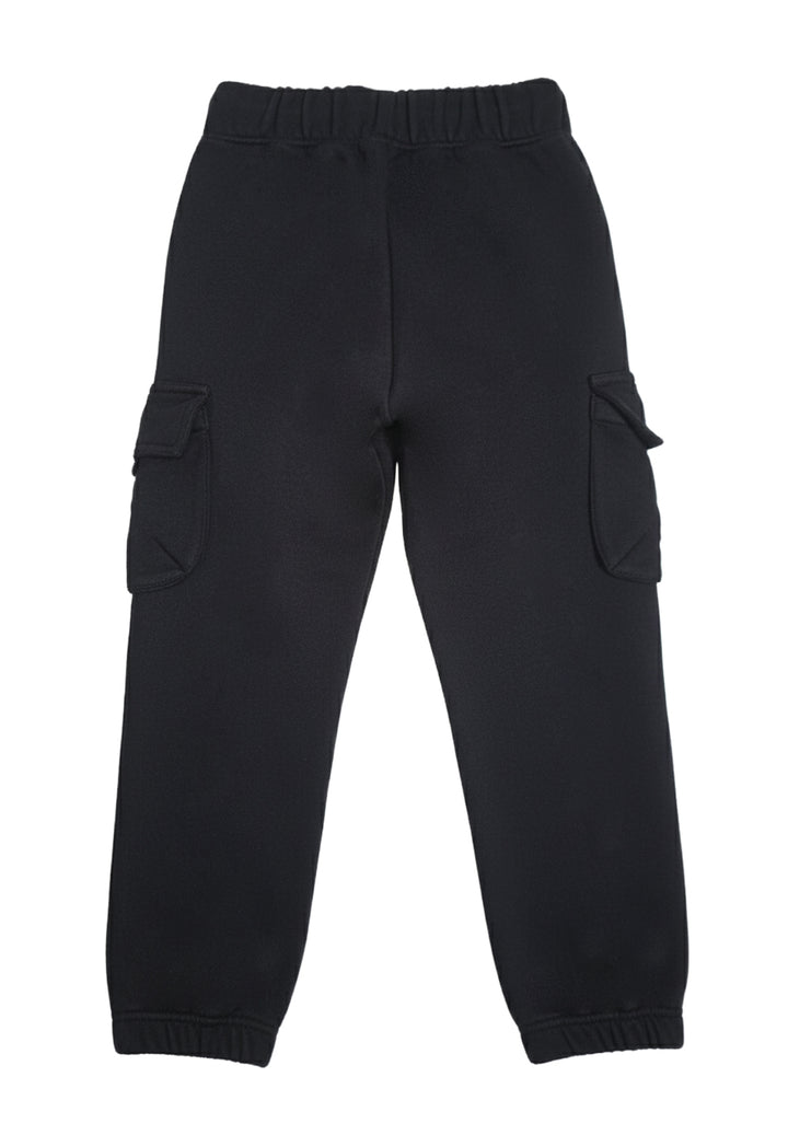 Black fleece sweatpants for boys