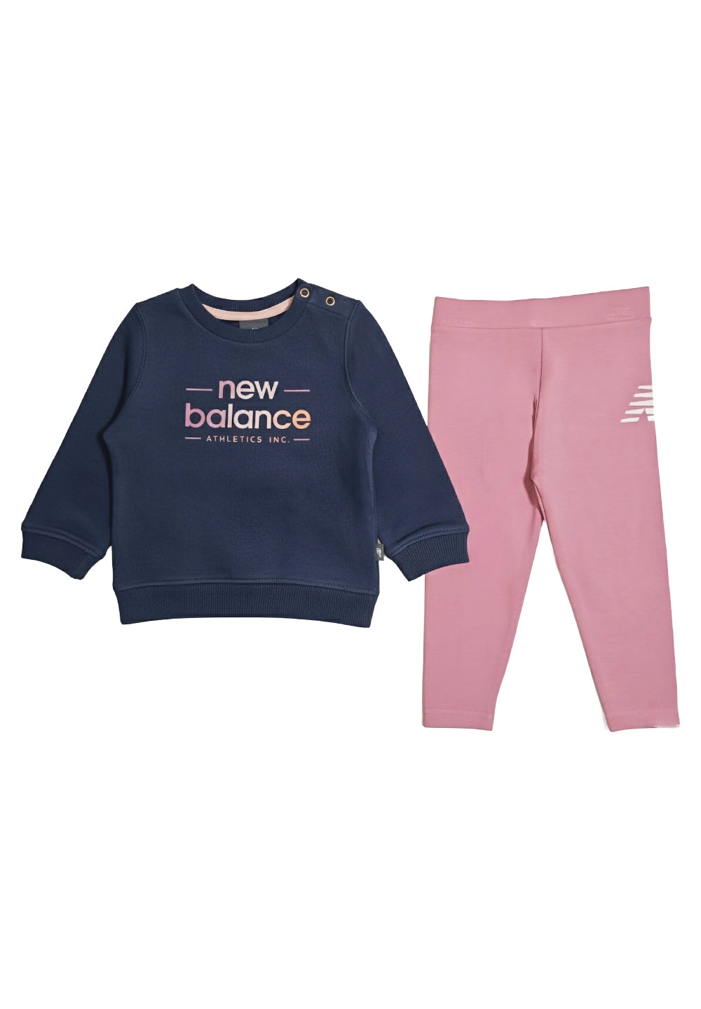 Blue and pink sweatshirt set for baby girl