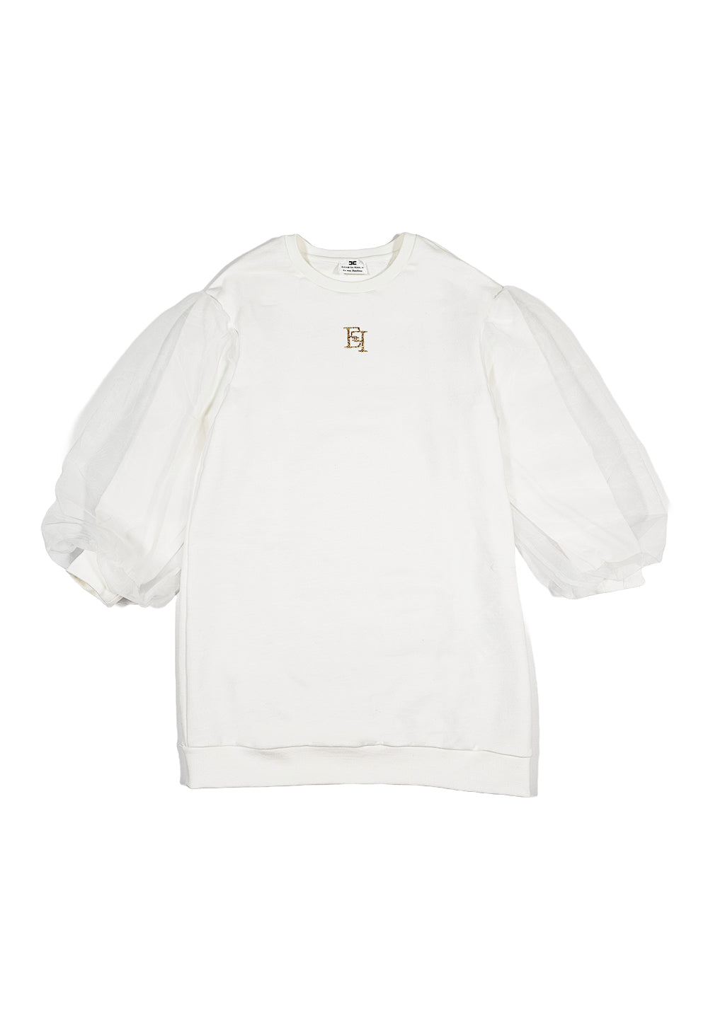 White sweatshirt dress for girls