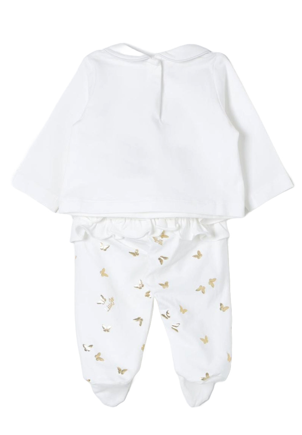 Cream-colored baby girl outfit