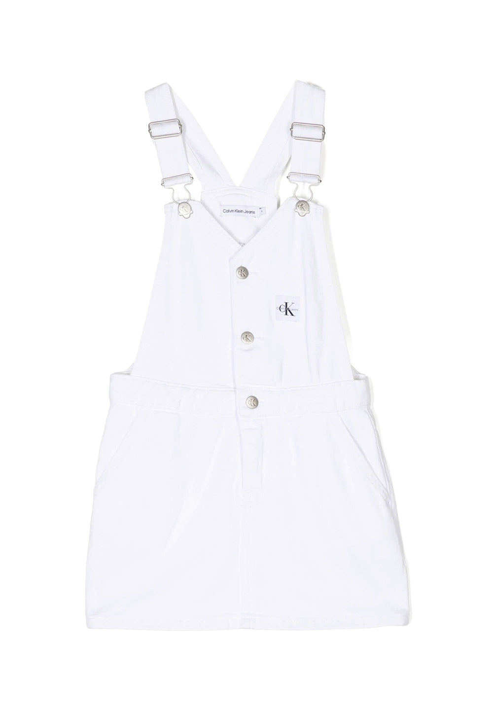 Salopette en jean blanc pour fille