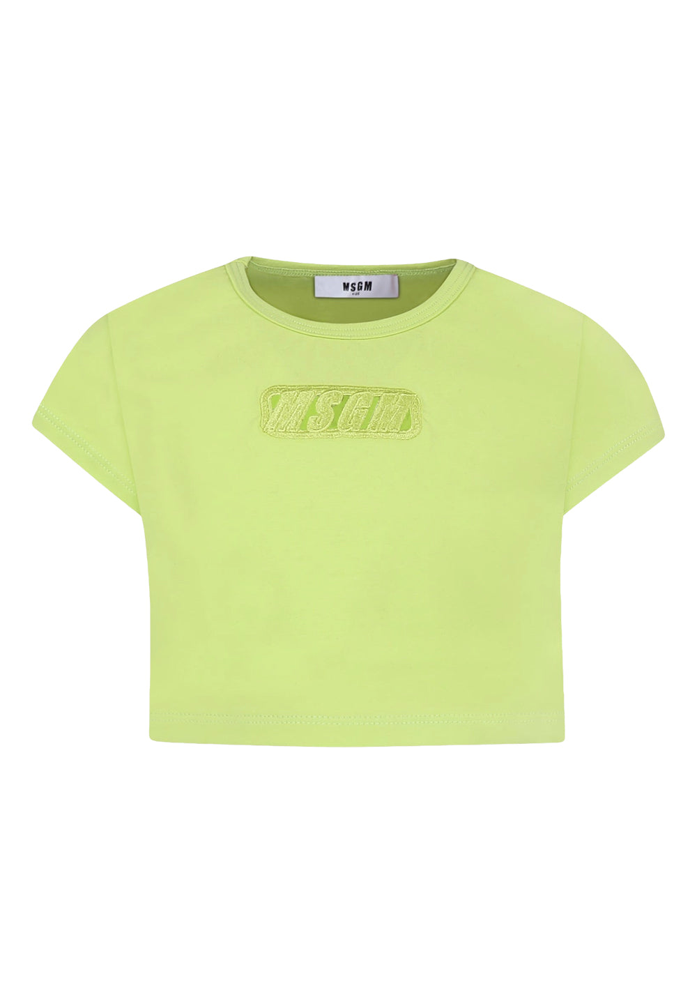 Cropped lime t-shirt for girls