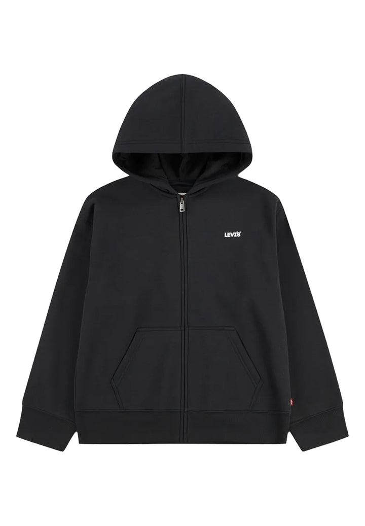 Sudadera negra con cremallera para niño