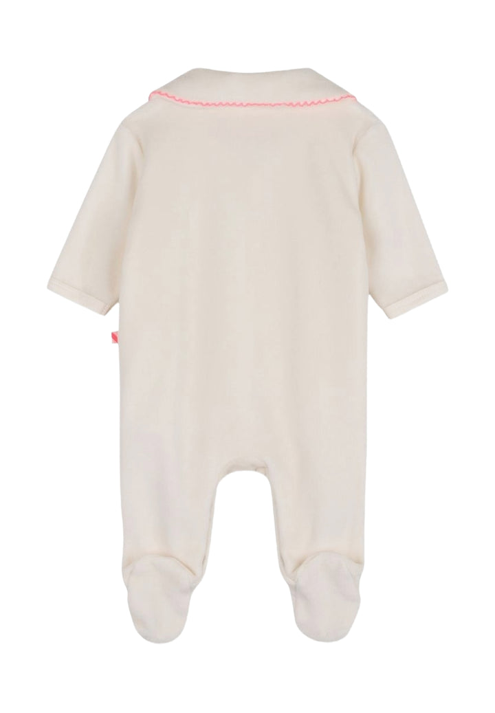 Cream-colored baby girl onesie