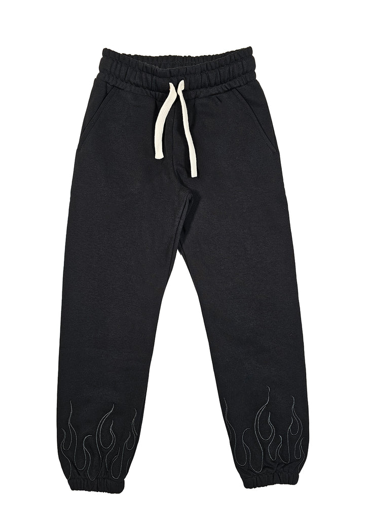 Schwarze Fleecehose für Jungen