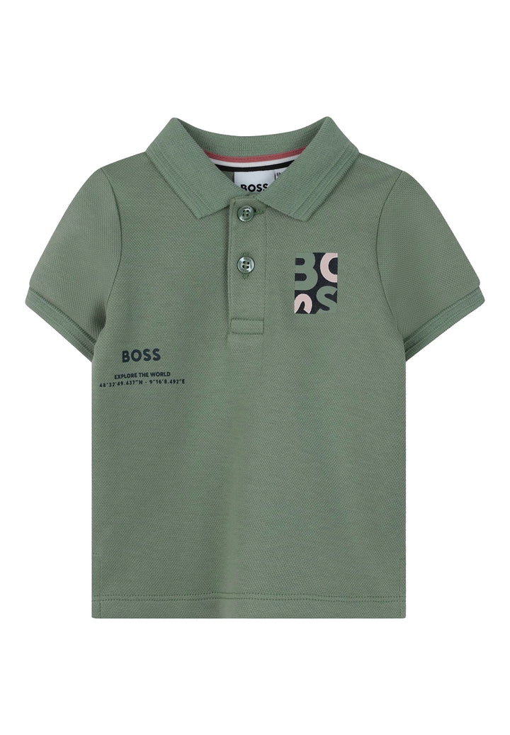 Green polo shirt for baby