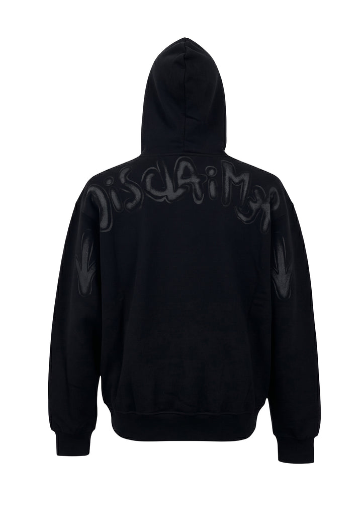 Schwarzer Kinder-Sweatshirt mit Reißverschluss