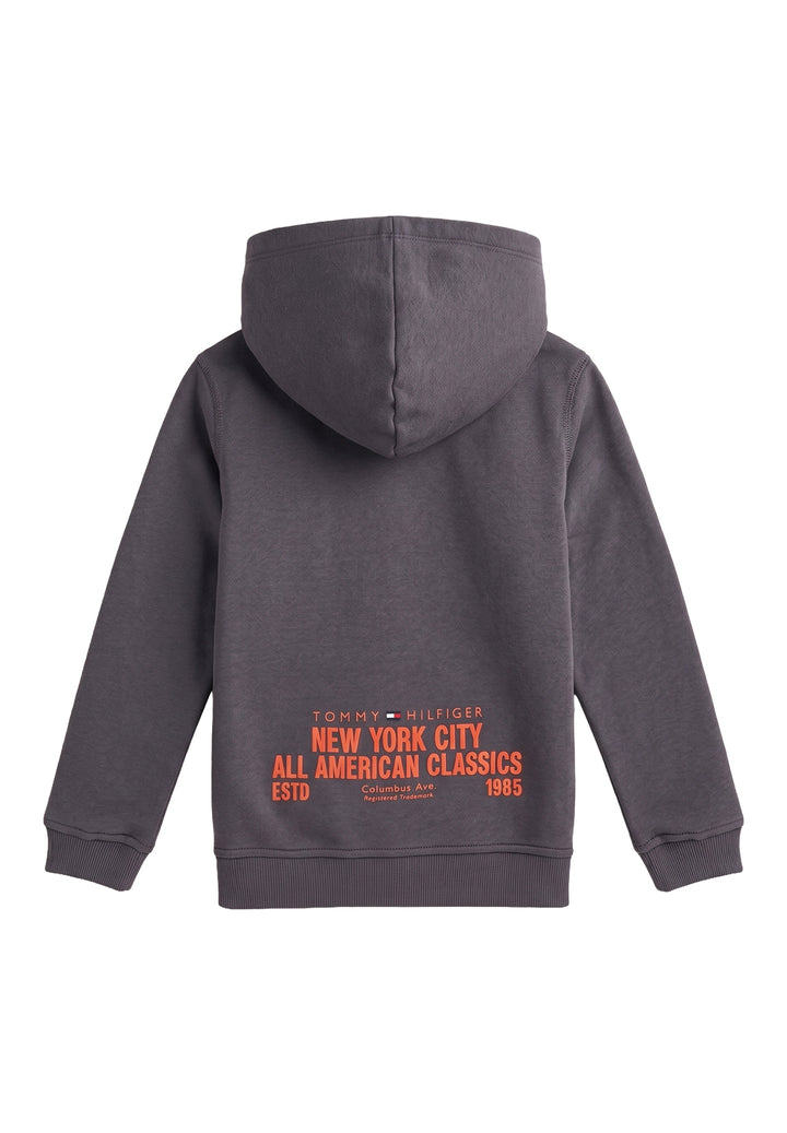 Sudadera gris con cremallera para niño