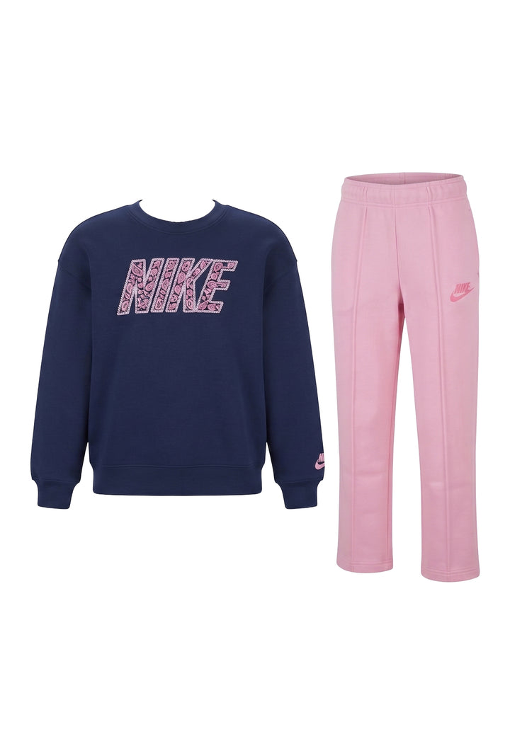 Blue and pink tracksuit for girls