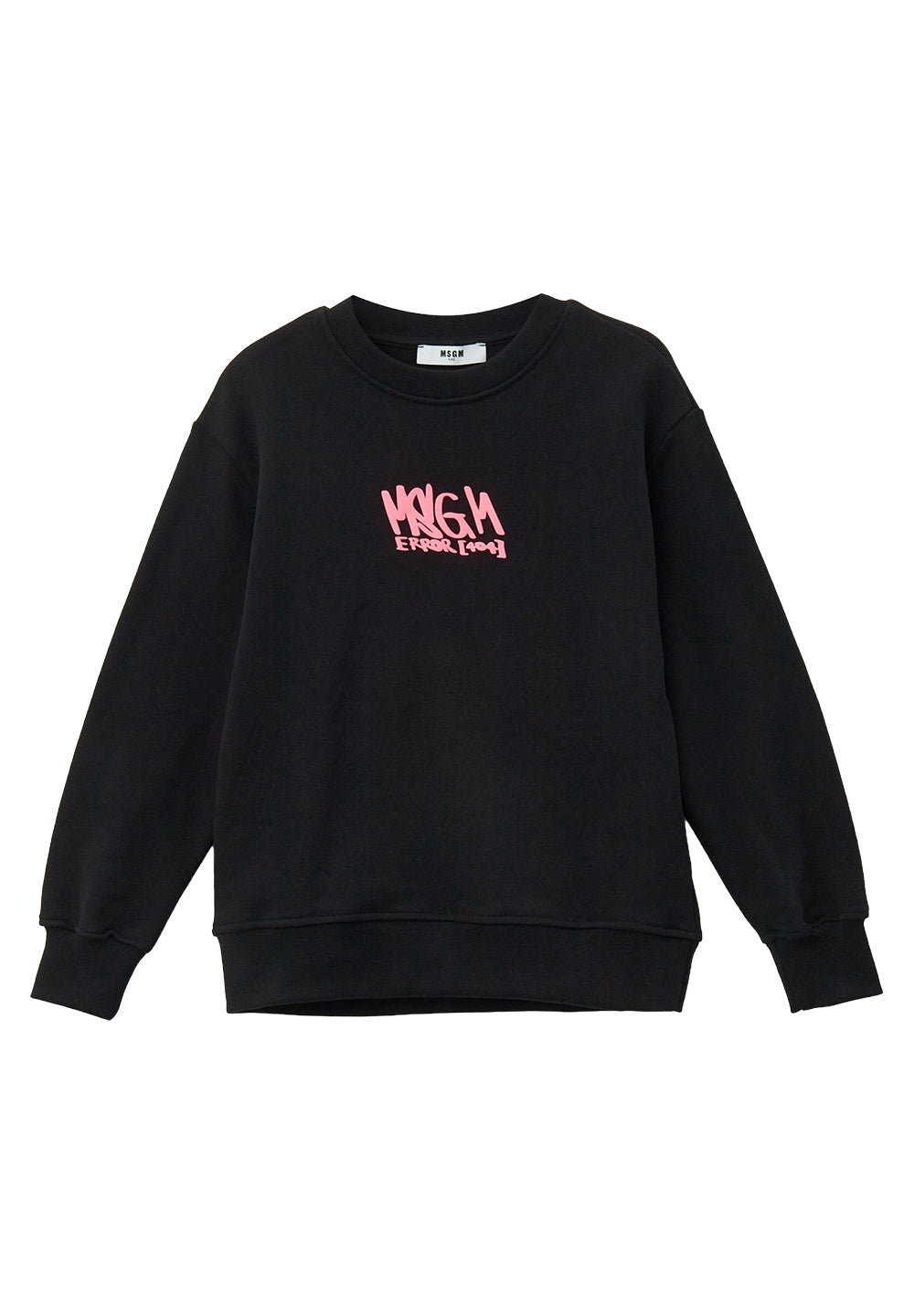Black crew neck sweatshirt for girls